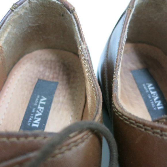 Alfani Split Top Brown Leather Dress Oxfords Men's Footwear Shoes 9.5 M - Picture 7 of 7